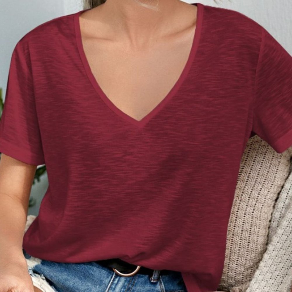 red vneck